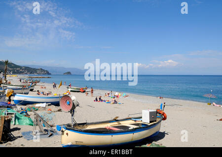 der Strand von Noli, Italien Stockfoto