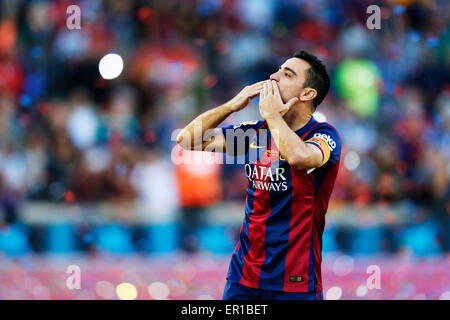 Xavi (Barcelona), 23. Mai 2015 - Fußball: Spanische Primera Division "Liga BBVA" match zwischen FC Barcelona 2: 2 Deportivo De La Coruña im Camp Nou in Barcelona, Spanien. © D.Nakashima/AFLO/Alamy-Live-Nachrichten Stockfoto