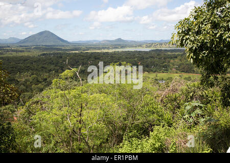 Landschaft-Blick über die Landschaft von Dambulla, Sri Lanka, Asien Stockfoto