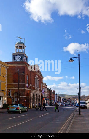 Der Glockenturm des Rathauses in Bridport, Dorset, England, UK Stockfoto