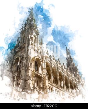 Ungarische Parlament Stock Vektor