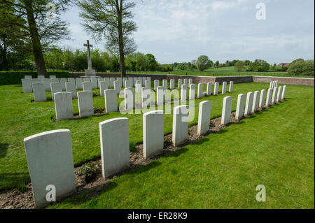 Schlamm-Ecke Soldatenfriedhof am Ploegsteert Holz Stockfoto