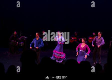 NEW YORK, NY - 23. Mai 2015: Flamenco VIvo Carlota Santana Firma führt A Solas auf der Bühne am Brooklyn Academy of Music Fisher Stockfoto