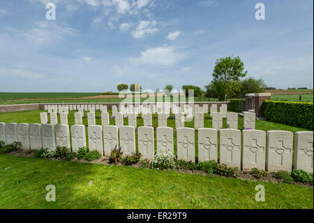 Schlamm-Ecke Soldatenfriedhof am Ploegsteert Holz Stockfoto