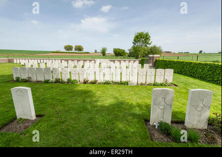 Schlamm-Ecke Soldatenfriedhof am Ploegsteert Holz Stockfoto