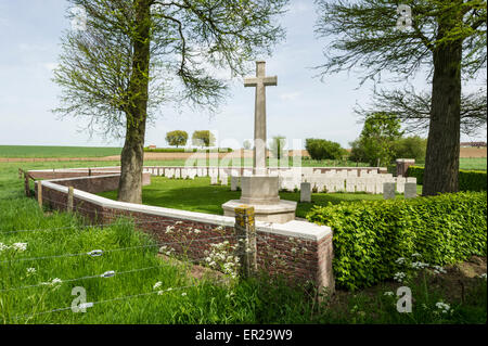 Schlamm-Ecke Soldatenfriedhof am Ploegsteert Holz Stockfoto