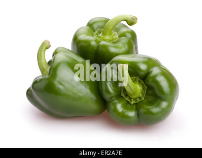 grüne Paprika, isoliert Stockfoto