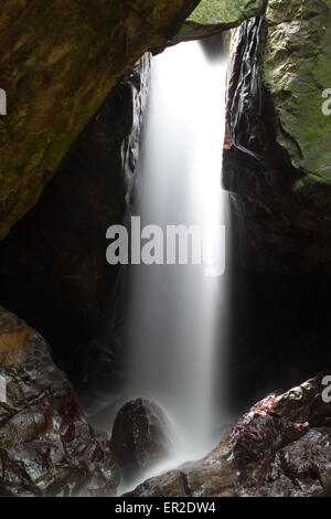 Chorro Las Yayas Wasserfälle bei El-Barrigon, in der Nähe von El Cope, Cocle Provinz, Republik von Panama. Stockfoto