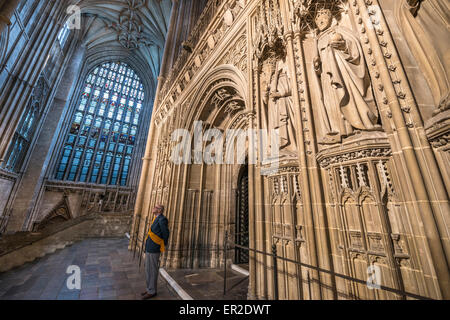 14. Jh.  Chor oder Lettner in Canterbury Kathedrale Kent, England. Stockfoto
