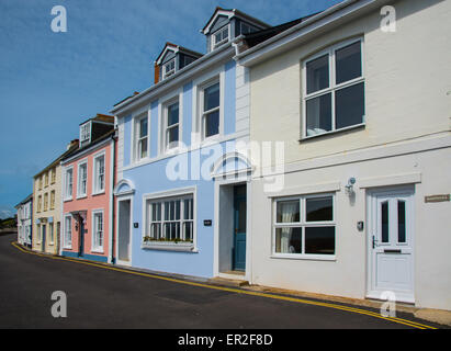 Bunte Häuser in St. Mawes, Cornwall