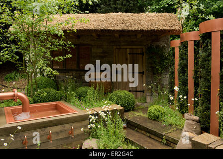 Die Brauer Hof Garten willkommen in Yorkshire auf die RHS Chelsea Flower Show, 2015, London, UK. Stockfoto