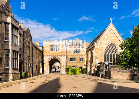 Norman Gateway Peterborough Cathedral, Cambridgeshire, England, U.K Stockfoto