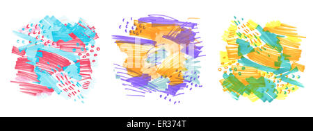 Handgezeichnete Marker Flecken. Stockfoto