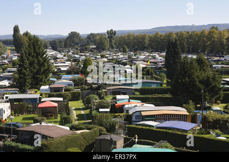 DEU, Deutschland, Ruhrgebiet, Hagen, Campingplatz an der Ruhr im Ortsteil Garenfeld.  DEU, Deutschland, Ruhrgebiet, Hagen-Gar Stockfoto