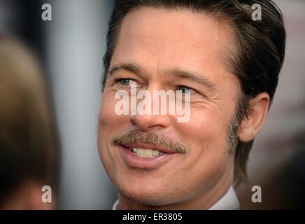 Schauspieler Brad Pitt bei der Premiere von dem Blockbuster-Film Fury an der Newseum 21. Oktober 2014 in Washington D.C. Stockfoto