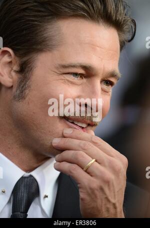 Schauspieler Brad Pitt bei der Premiere von dem Blockbuster-Film Fury an der Newseum 21. Oktober 2014 in Washington D.C. Stockfoto