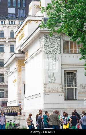 Secession-Gebäude, Ansicht des Secession-Gebäudes, das schönste architektonische Beispiel der Jugendstilbewegung des frühen 20. Jahrhunderts, Wien Stockfoto