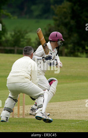 Dorf-Cricket in Stoneleigh, Warwickshire, UK Stockfoto