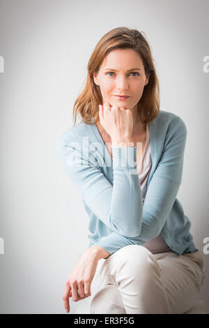 Porträt einer Frau. Stockfoto