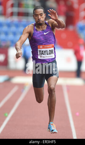 Vereinigten Staaten Christian Taylor gewinnt Gold im Dreisprung der Männer Finale während der Golden Spike (Zlata Tretra) athletic Meeting in Ostrava, Tschechische Republik, 26. Mai 2015. (Foto/Jaroslav Ozana CTK) Stockfoto