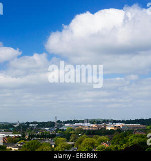 Nottingham Skyline Blick nach Westen, von der Burg.  Die Nottingham Königin Medical Centre Hospital (QMC) ist das dominante Gebäude Stockfoto