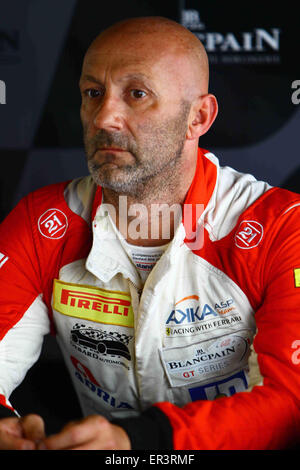 Silverstone Circuit Northants, Großbritannien. 24. Mai 2015. Die Blancpaine Langstreckenrennen Tour, Runde 2. #16 AKKA ASP (FRA) FERRARI 458 ITALIA GT3 FABIEN BARTHEZ (FRA) © Aktion Plus Sport/Alamy Live-Nachrichten Stockfoto