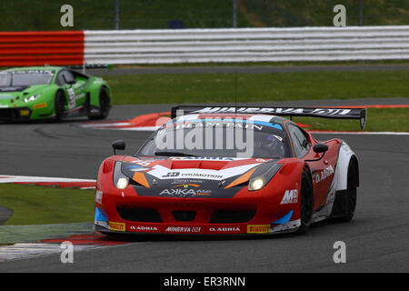 Silverstone Circuit Northants, Großbritannien. 24. Mai 2015. Die Blancpaine Langstreckenrennen Tour, Runde 2. #16 AKKA ASP (FRA) FERRARI 458 ITALIA GT3 FABIEN BARTHEZ (FRA) ANTHONY PONS (FRA) © Aktion Plus Sport/Alamy Live-Nachrichten Stockfoto