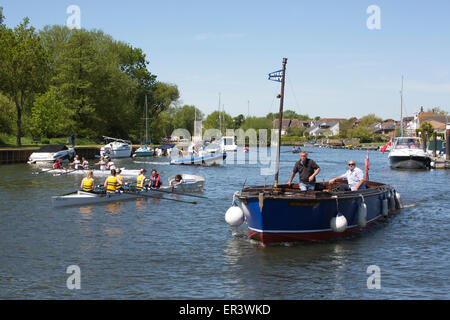 Christchurch Quay, Christchurch Rudern Club Regatta Tag, Christchurch, Dorset, England, Vereinigtes Königreich Stockfoto