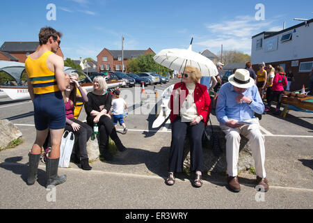 Christchurch Quay, Christchurch Rudern Club Regatta Tag, Christchurch, Dorset, England, Vereinigtes Königreich Stockfoto