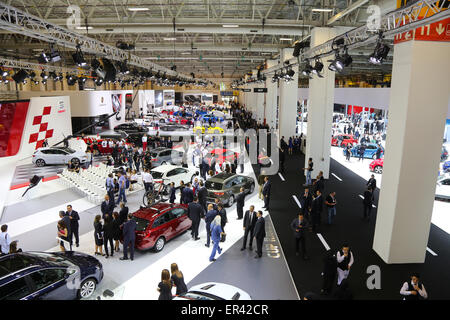 ISTANBUL, Türkei - 21. Mai 2015: Gesamtansicht von Istanbul Autoshow 2015 Stockfoto