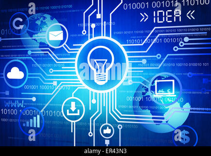 Eine große Idee zu fangen Stockfoto