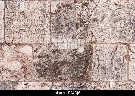 Alte Mauer aus Jerusalem Stein Stockfoto