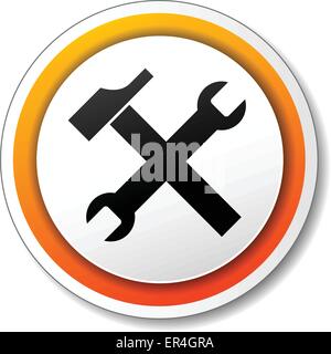 Vektor-Illustration von orange und schwarz Symbol für Werkzeuge Stock Vektor
