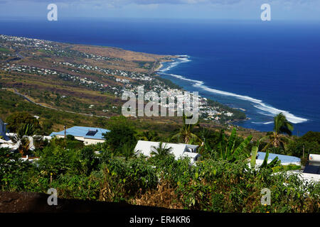 Hang und Küste bei Saint-Leu, Insel La Réunion, Frankreich Stockfoto