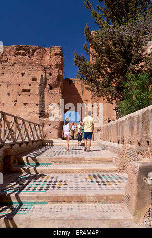 Palais el Badi - Badia-Palast in Marrakesch. Stockfoto