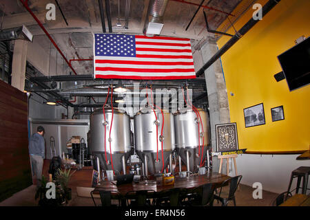 Im Inneren der Yonkers Brewing Company Bar und Restaurant Yonkers New York Stockfoto