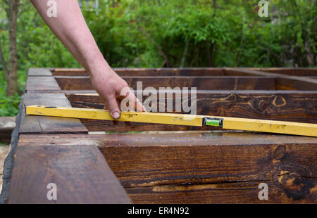 Wasserwaage Lineal Stockfoto