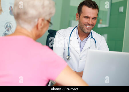 Besuche in diesem Arzt sind immer Freude. Debica, Polen Stockfoto