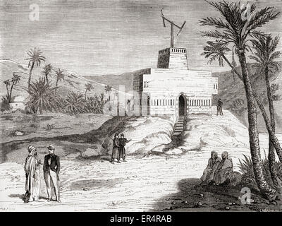 Chappe Fernschreibersystem in Algerien c.1840 im Einsatz. Stockfoto