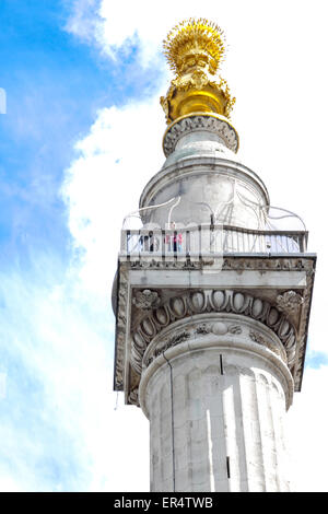 Das Monument nr Bank Station City von London Stockfoto