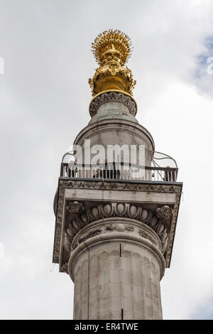 Das Monument nr Bank Station City von London Stockfoto