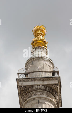 Das Monument nr Bank Station City von London Stockfoto