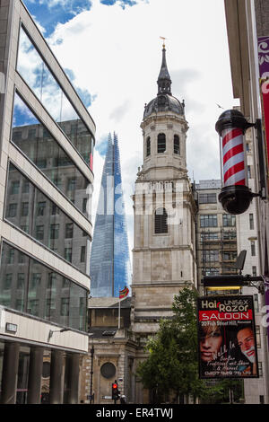 Das Monument nr Bank Station City von London Stockfoto