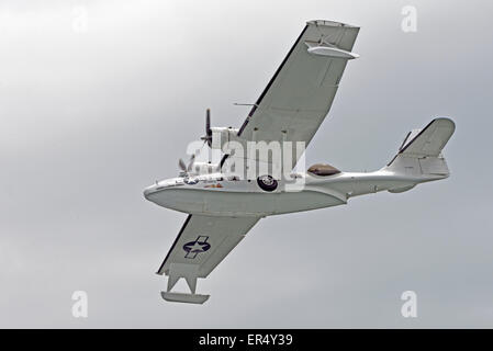 PBY Catalina C-FNJF Flugboot Llandudno Flugschau. N.Wales Uk Kunstflug-Wasserflugzeug Stockfoto