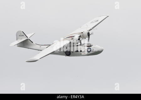 PBY Catalina C-FNJF Flugboot Llandudno Flugschau. N.Wales Uk Kunstflug-Wasserflugzeug Stockfoto