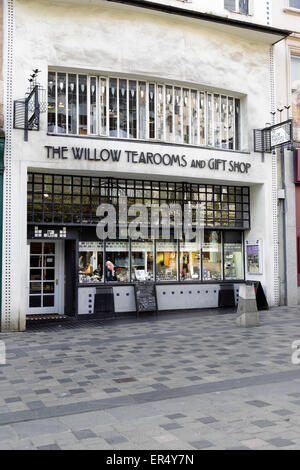 The Willow Tearooms und ehemaliger Souvenirladen in der Sauchiehall Street, im Stadtzentrum von Glasgow, Schottland, Großbritannien Stockfoto