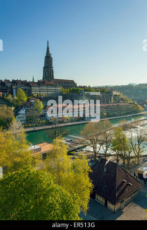 Frühling am Morgen in Bern, Schweiz. Stockfoto