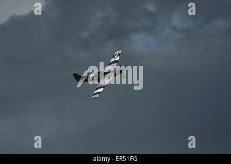 P51-D Mustang "Jumpin Jacques auf der Shuttleworth Collection VE Tag Airshow, alt Warden Aerodrome, Mai 3. 2015 Stockfoto