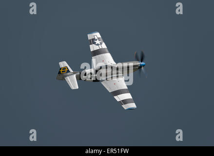 P51-D Mustang "Jumpin Jacques auf der Shuttleworth Collection VE Tag Airshow, alt Warden Aerodrome, Mai 3. 2015 Stockfoto