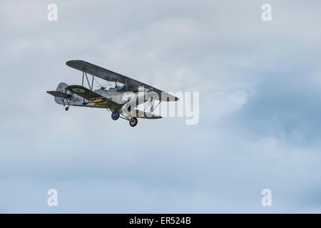 1938 Hawker Hind auf der Shuttleworth Collection VE Tag Airshow, 3. Mai 2015 Stockfoto